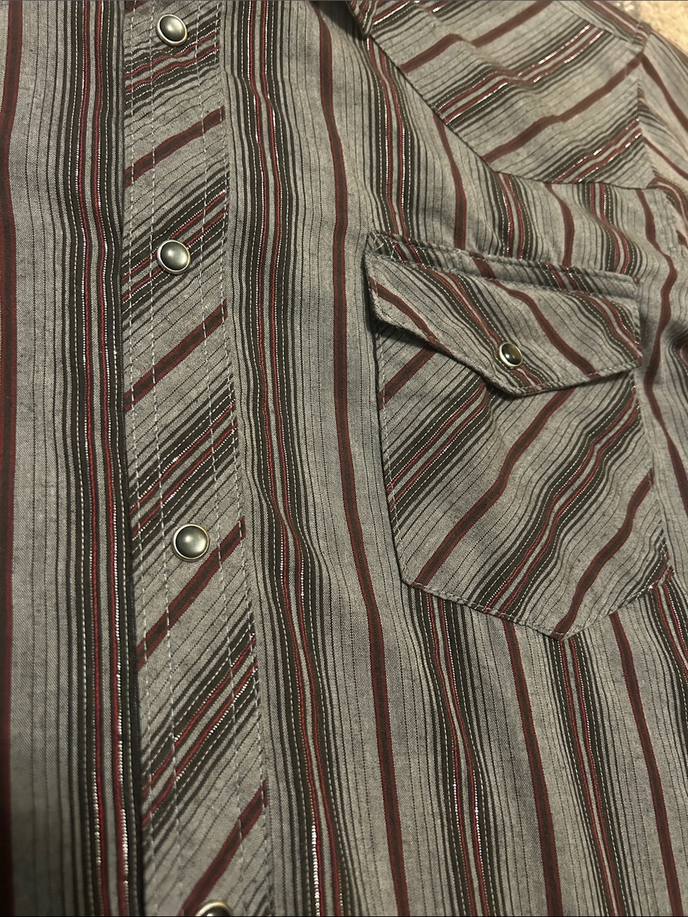 Wrangler Rancher Reflective Rodeo Pearl Snap - Picture 4 of 4